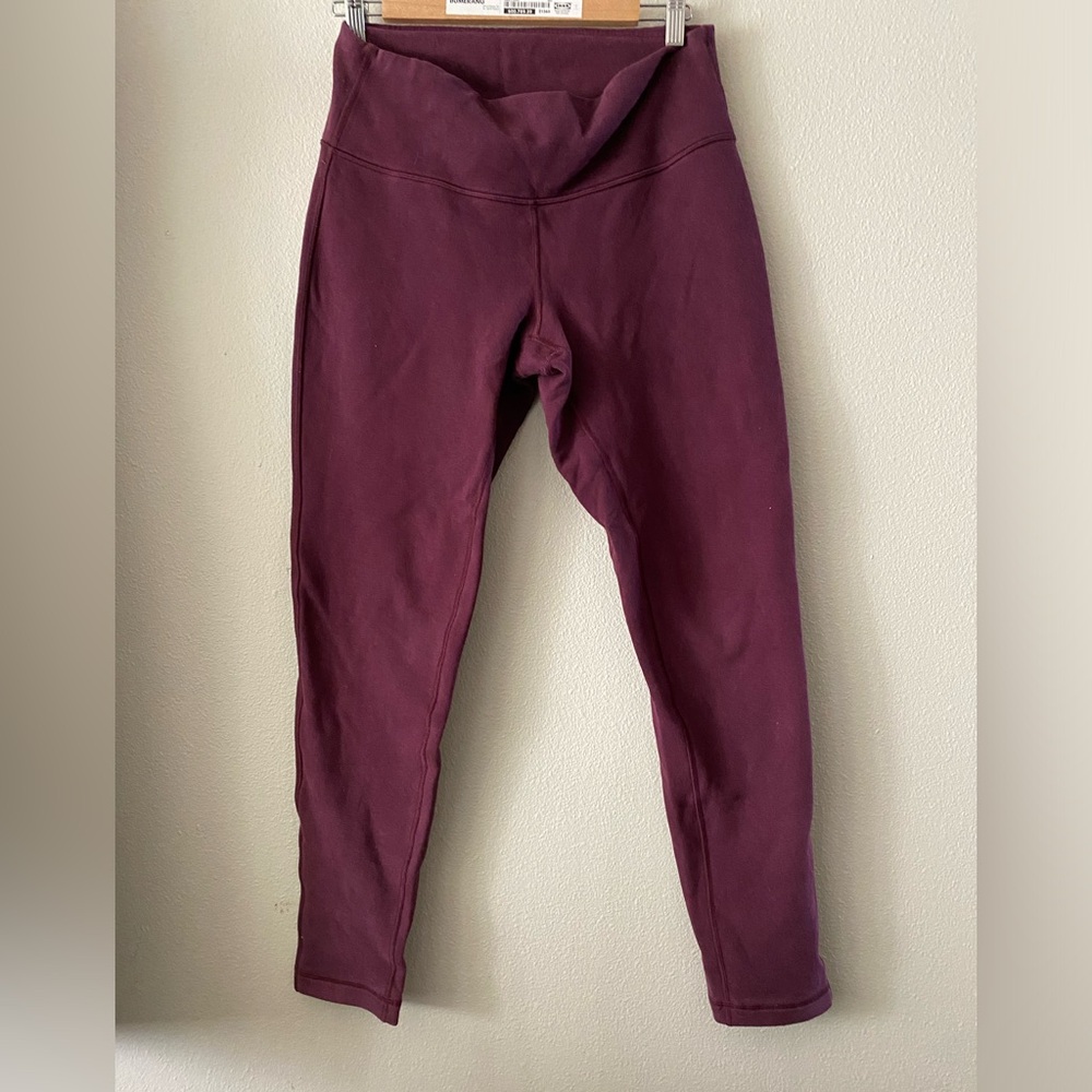 Lululemon maroon/burgundy High-Waist cozy Leggings